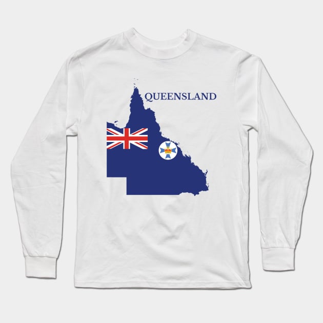 Queensland Australian State Long Sleeve T-Shirt by maro_00